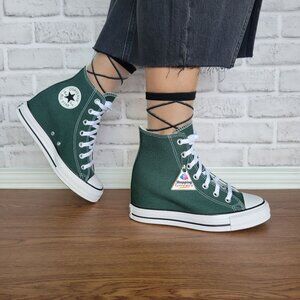 ❤️❤️Converse Chuck Taylor  Wedge Platform Hi Sz 7.5 Women's Shoes Green A14262C